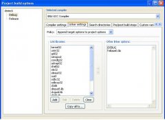 project build options debug linker settings 1.JPG