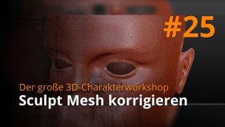 Blender 3D-Charakterworkshop | #25 - Sculpt Mesh korrigieren