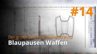 Blender 3D-Charakterworkshop | #14 - Blaupausen Waffen