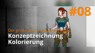 Blender 3D-Charakterworkshop | #08 - Konzeptzeichnung Kolorierung