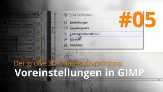 Blender 3D-Charakterworkshop | #05 - Voreinstellungen in GIMP