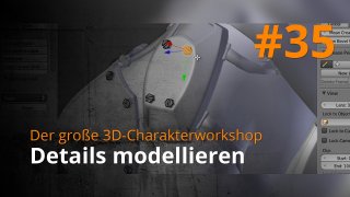 Blender 3D-Charakterworkshop | #35 - Details modellieren