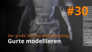 Blender 3D-Charakterworkshop | #30 - Gurte modellieren